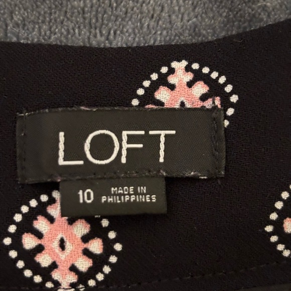 LOFT Black and Pink Geometric Trousers - Picture 2 of 9